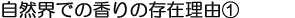 自然界での香りの存在理由(1)