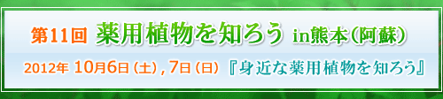 第11回薬用植物を知ろうin熊本（阿蘇）