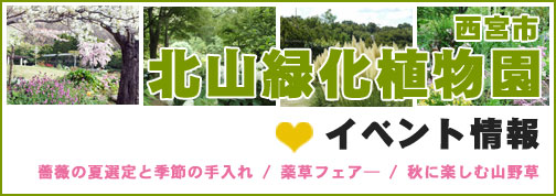 西宮市北山緑化植物園 イベント情報