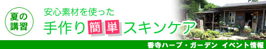 夏の講習　-安心素材を使った手作り簡単スキンケア-