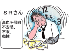 不安になって気うつになり、眠れない状態のイメージ